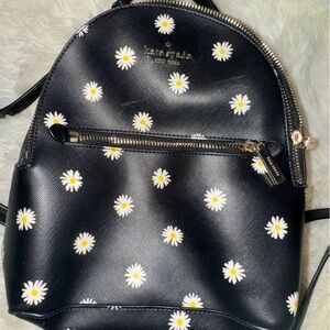 Kate Spade Black and White Daisy Backpack